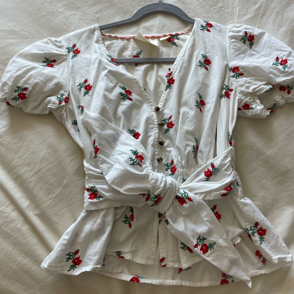Maeve by Anthropologie cotton floral blouse